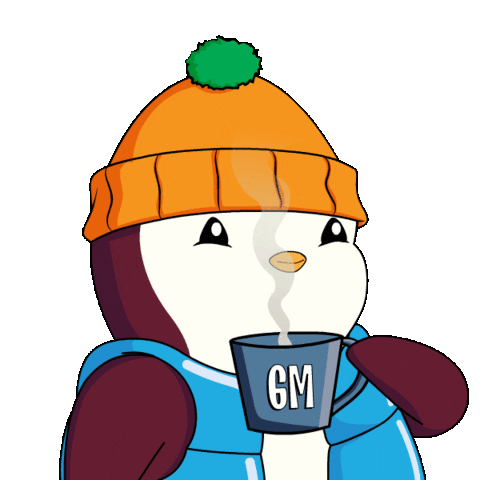 Good Morning Coffee Sticker by Pudgy Penguins