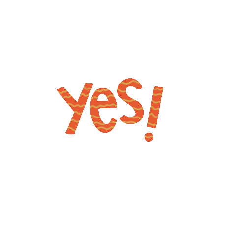 Orange Yes Sticker