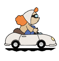 Driving On The Way Sticker