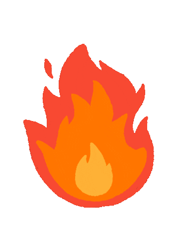 IKKclassic fire lit burn flame Sticker