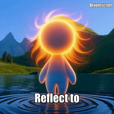 Wisdom Reflection GIF by Bloomscroll
