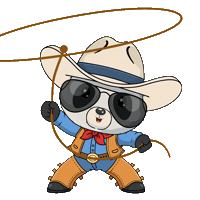 Wild West Cowboy Sticker by PandaPals