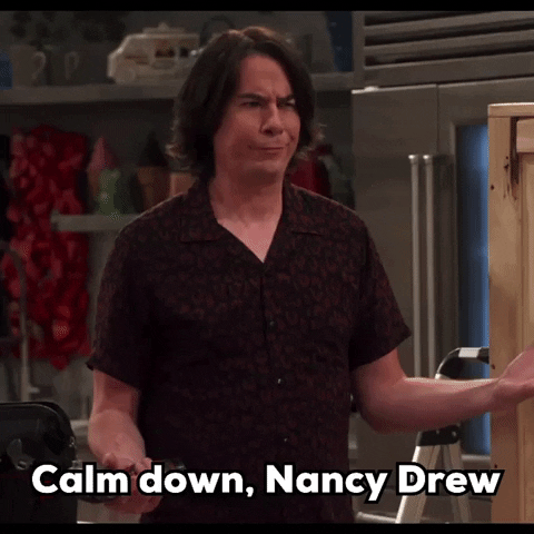 Calm Down Nancy Drew GIF by chescaleigh
