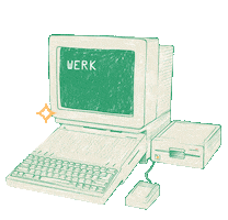 Work Working Sticker by Dena Cooper
