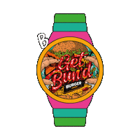 Burger Sticker by Pinkys Hog Roast BBQ & Grill