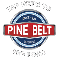 pinebeltcars pinebeltcars since1937 betweenlakewoodandbrick Sticker