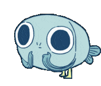 pongbong animation fish me self Sticker