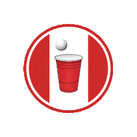 beer pong Sticker by Canadian Party Life
