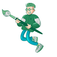 Artist Paintbrush Sticker by Dweebi