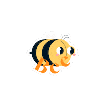 Bee Flying Sticker