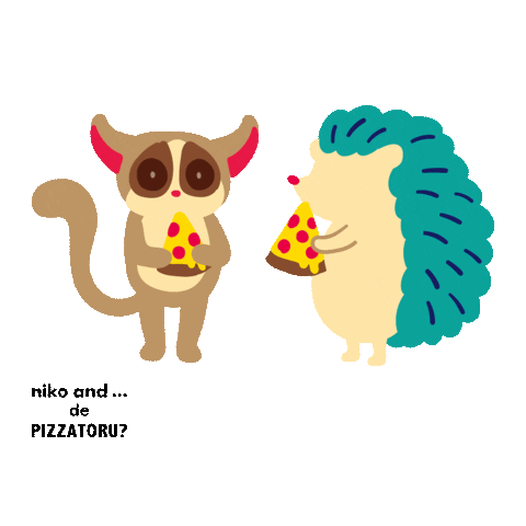 nikoand_official bushbaby ニコアンド nikoand pizzatoru Sticker