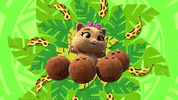 Jungle Coconut GIF by 44 Cats