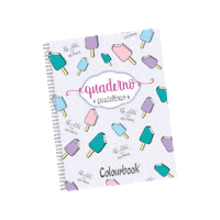 ColourbookItalia icecream colourbook quaderno spiralato Sticker