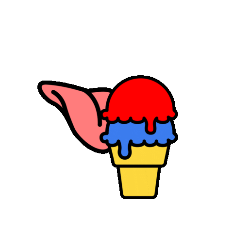 ice cream fist bump Sticker by Niiko x SWAE
