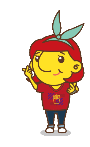 TKKinc taiwan fastfood friedchicken sweetpotato Sticker