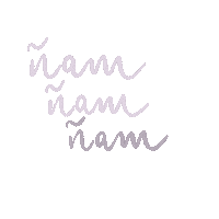 emedemagia lettering comida rosa lila Sticker
