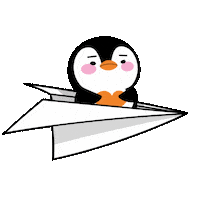 Penguin Fly Sticker by enchantesg