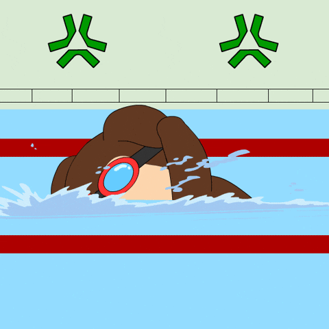 Swimming Pool Dog GIF by ChesterAbstract