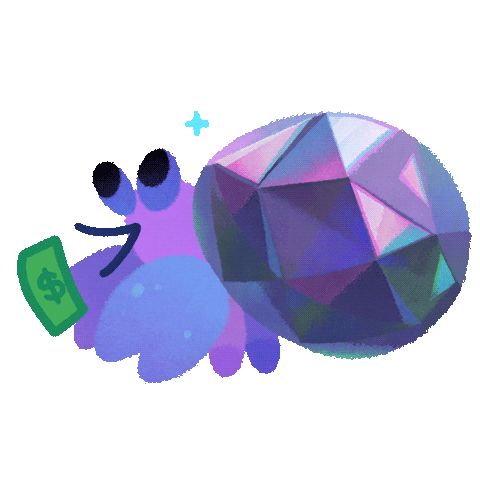 Hermit Crab Money Sticker by pikaole