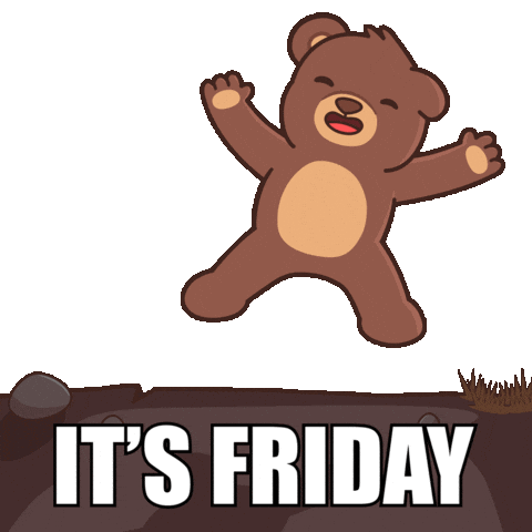 Teddy Bear Friday Sticker by BEARISH