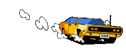 Yellow Car Slick Sticker by Google