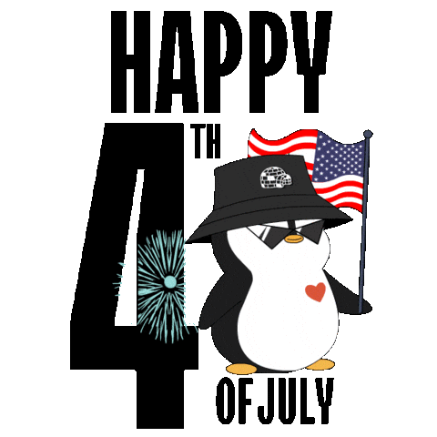Independence Day Penguin Sticker by Pudgy Penguins