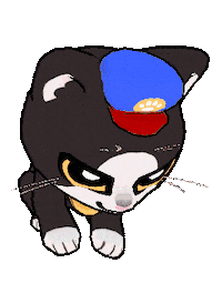 Cat Sticker by Kitten Cup Studio