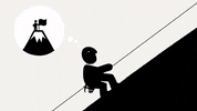 Li_Moon mountain climbing dreaming berg GIF