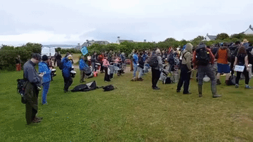 Extinction Rebellion Protesters Gather in St Ives as G7 Summit Begins