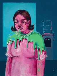 alissrigby green office blink slime GIF