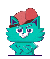 VidamStudio cat illustration kawaii rainbow Sticker