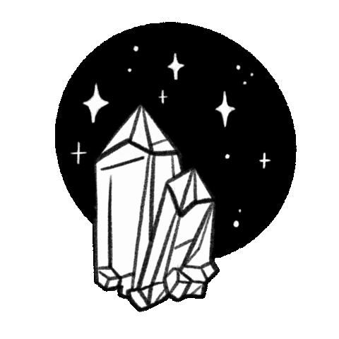 steph_fireflyatelier black and white stars magic simple Sticker