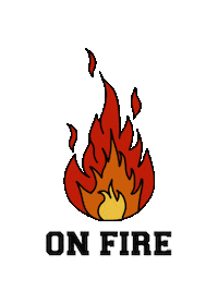 On Fire Burn Sticker