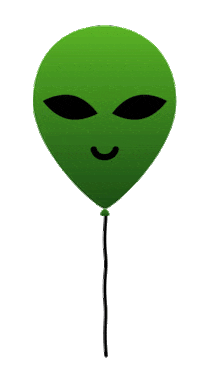 Outer Space Aliens Sticker by Scott Gelber