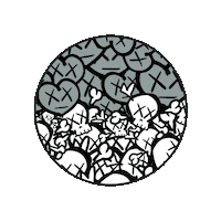 Heart Skull Sticker by dividenyc