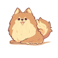 Dog Luludapomerania Sticker by Izasoler