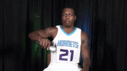 basketball wink GIF by Charlotte Hornets