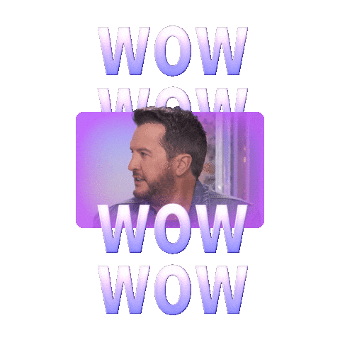 Luke Bryan Wow Sticker by American Idol