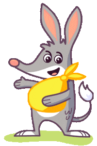 CurbyTheBilby happy hi curby curby the bilby Sticker
