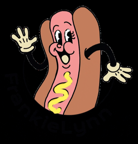 FrankieLynnCle giphygifmaker hot dogs frankielynn clefood GIF