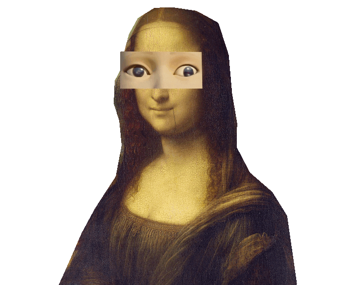 Mona Lisa Wtf Sticker by Anne Horel