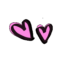 Pink Hearts Sticker by Cheerfully Made