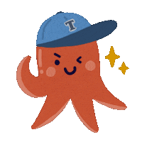 meshi_design_tips タコ めしデザ キラーン 蛸 Sticker