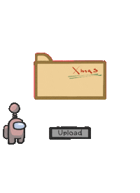 kikaKikachu pink xmas data among us Sticker