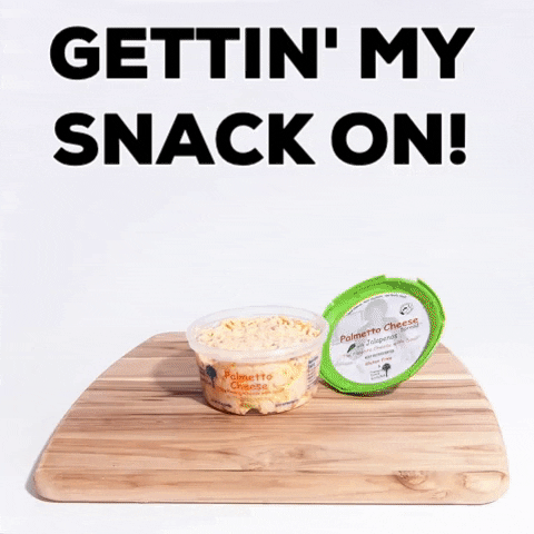 pimentocheese giphygifmaker hungry cheese snack GIF