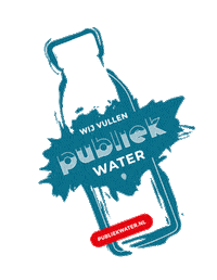 WijzijnPubliek water flesje tappen vullen Sticker