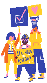 helloluckycards vote protest mail stamp Sticker
