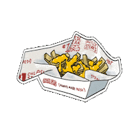 Cheese Fries Color Sticker by Charleys