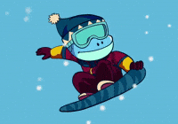 Skiing Snowboarding GIF by Croakey