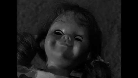 scottok giphygifmaker twilight zone creepy doll living doll GIF